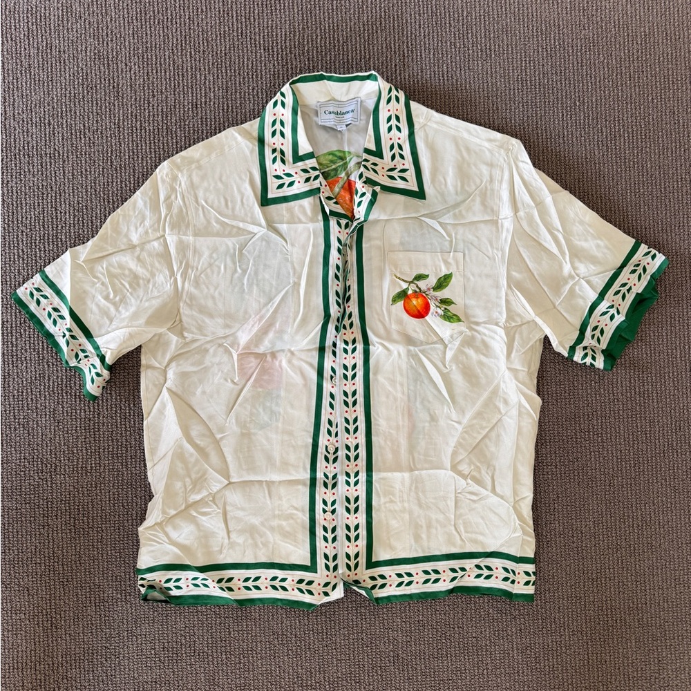 Casablanca Tennis Club Silk Shirt XL 🍊